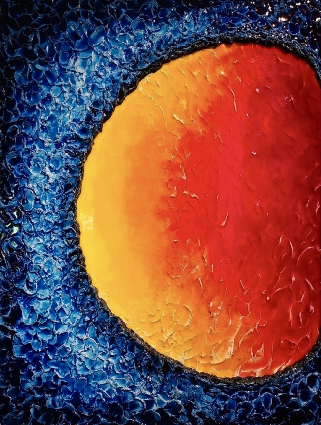 Nascita — opera in resina, 75x90 cm