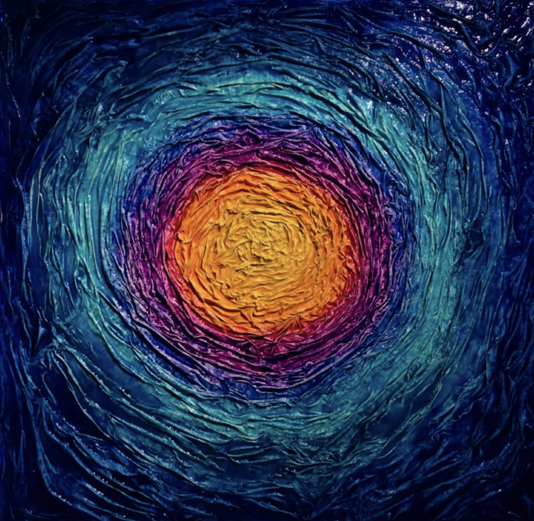 Meraviglia — opera in resina, 80x80 cm